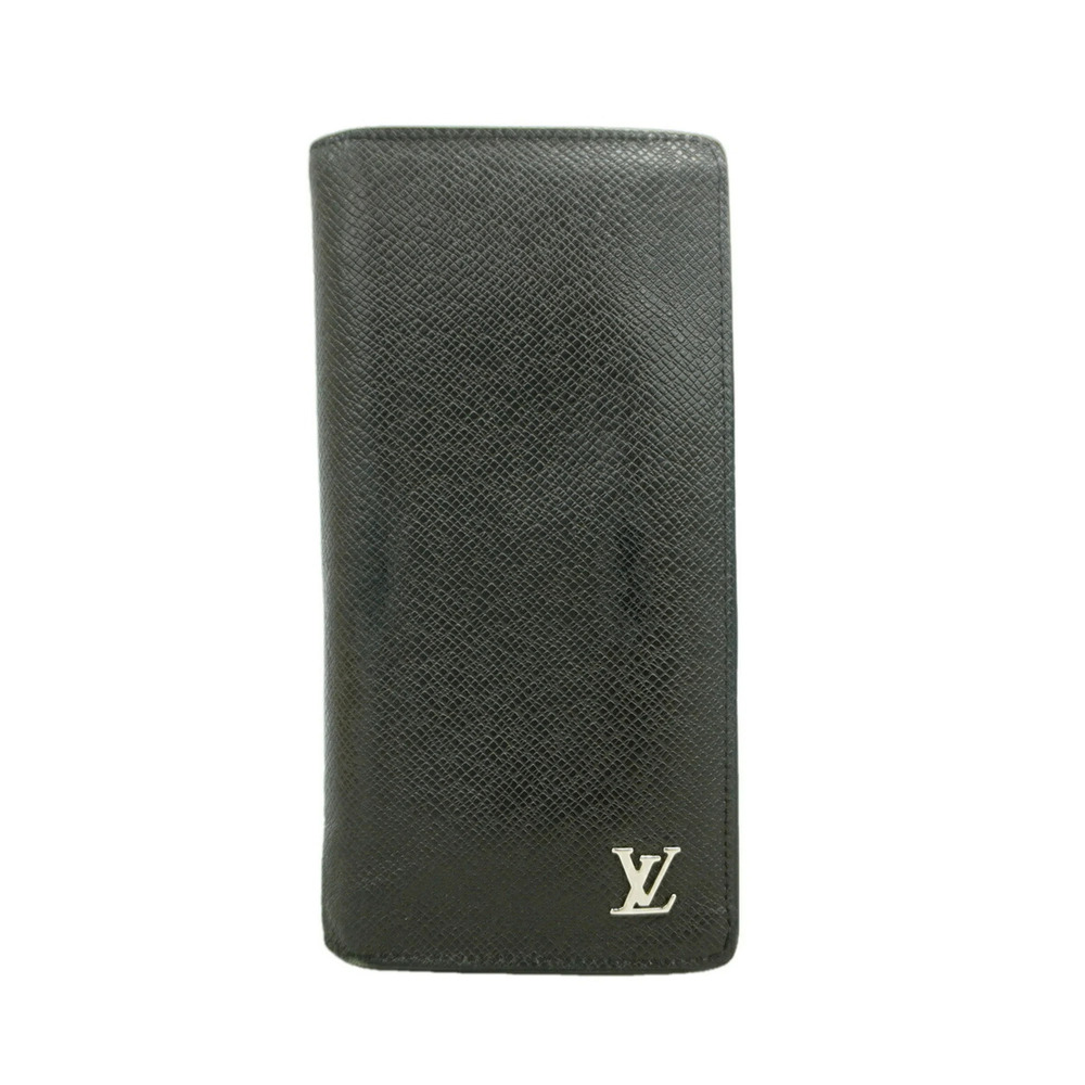 Louis Vuitton Taiga Portefeuille Brazza Long Wallet M30285 Ardoise Men's